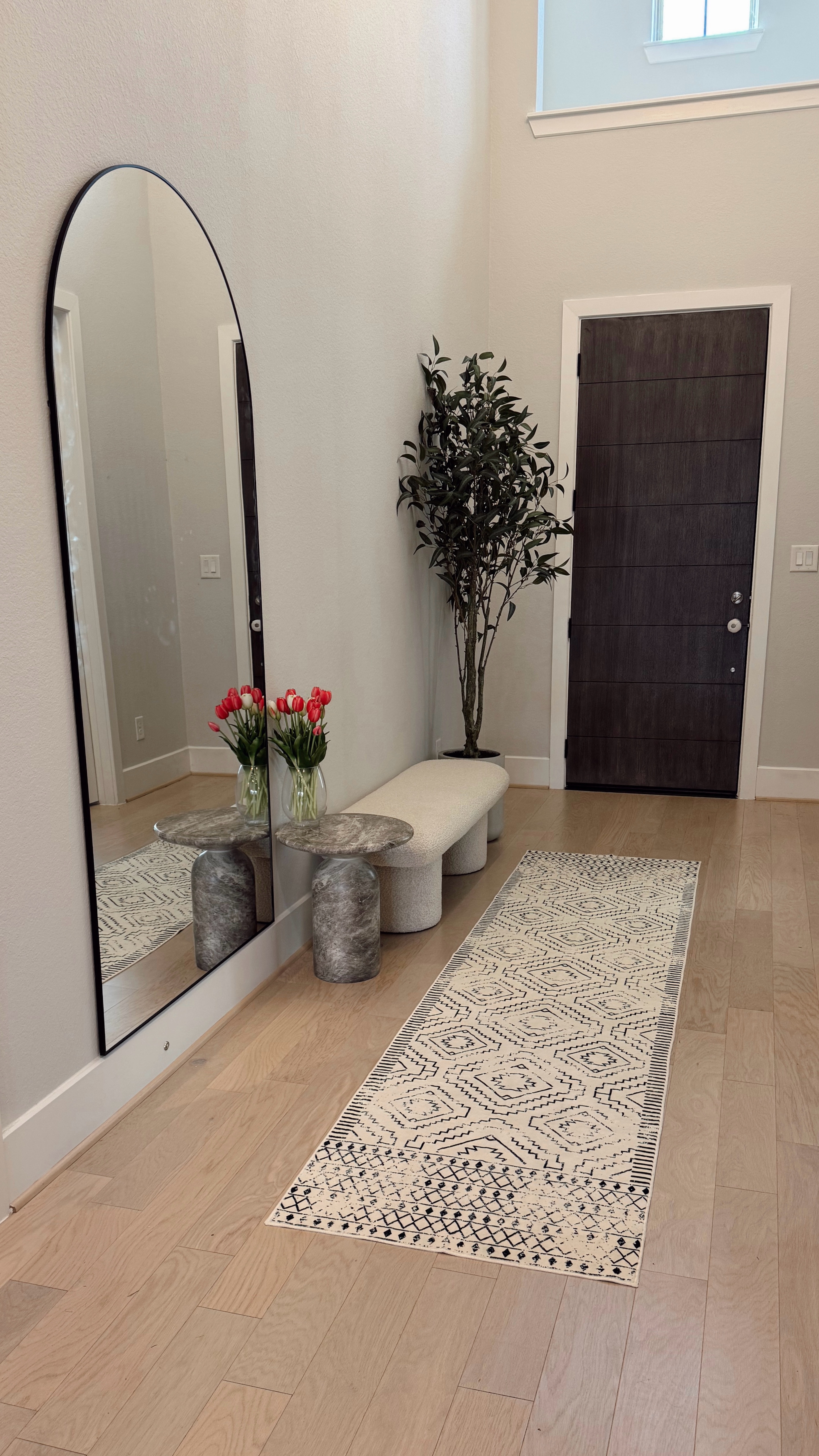 Entryway refresh! If you are looking for a spot to shop for a Spring home refresh I’ve linked up everything I got here!😍🌸 I love our new entryway so much!

Ps I still have a few things to add to it so keep following for the final details reveal soon🤍

Home refresh, entryway design, entryway inspo, bench, floor length mirror, greenery, runner, home decor, home design, functional home, neutral home

#LTKHome #LTKMostLoved #LTKWatchNow