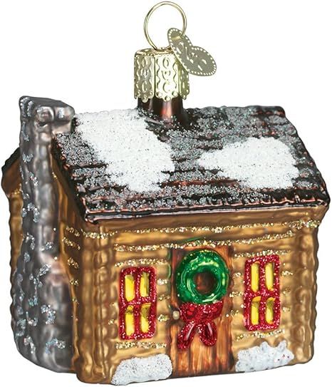 Old World Christmas Home Gifts Glass Blown Ornaments for Christmas Tree Log Cabin | Amazon (US)