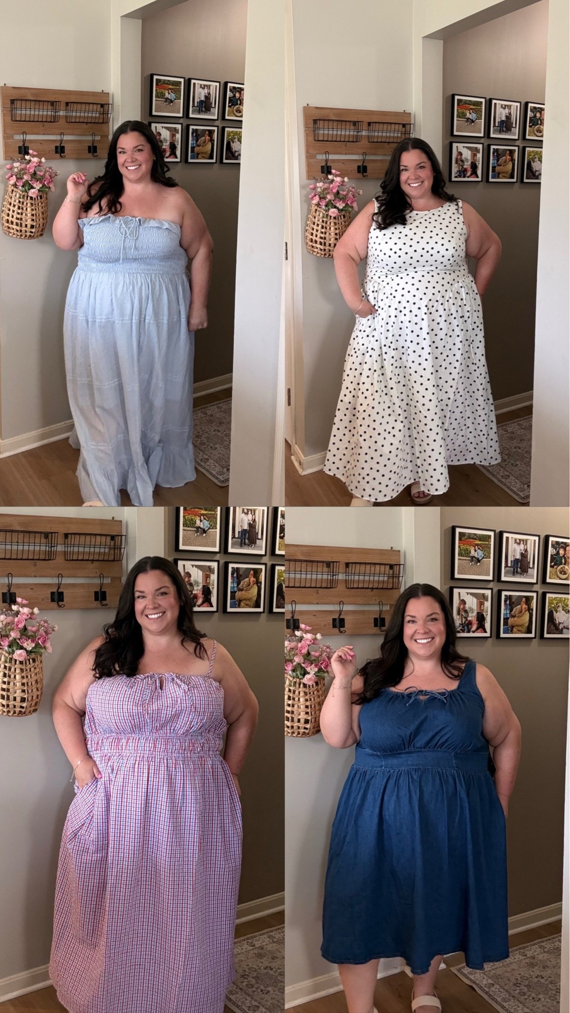 Target new summer dresses for us plus size girlies!! Wearing a 2x in all, except blue polka dot dress I’m in a xxl but it’s too tight. So definitely size up on the polka dot dresses. 

@Target

#LTKPlusSize #LTKPetite #LTKMidsize