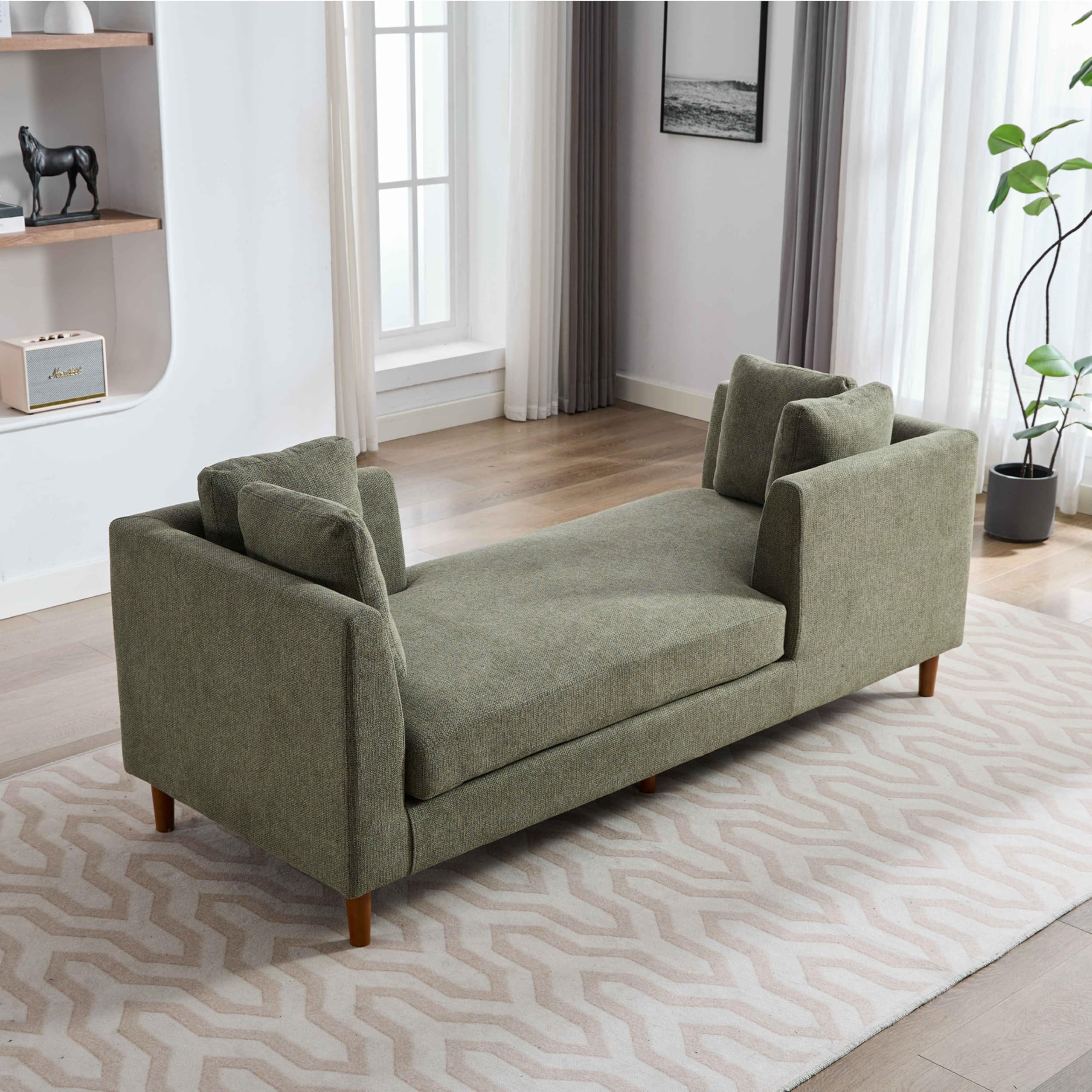 Chifee & Vingol 78" W Modern Oversized Chaise Lounge Chair Indoor with Two Side Left Armrest & 4 ... | Amazon (US)