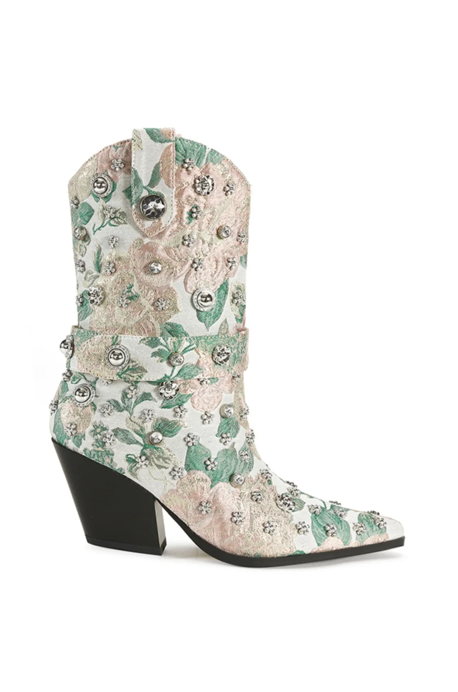 DILIGENT-BLUSH WESTERN BOOTIE | Azalea Wang