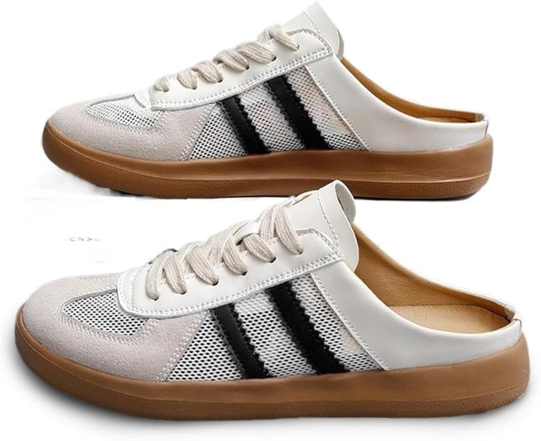 Geerta Women's Fashionable Contrast Mesh Design Lace Up Walking Shoes, Casual Slides Breathable C... | Amazon (US)