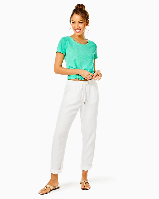31" Taron Mid-Rise Linen Pant | Lilly Pulitzer