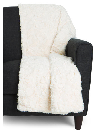 Joyce Faux Fur Throw | TJ Maxx