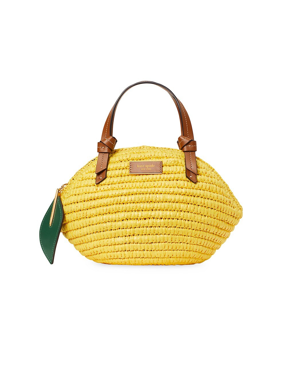 Lemon Drop Straw Crossbody Tote Bag | Saks Fifth Avenue