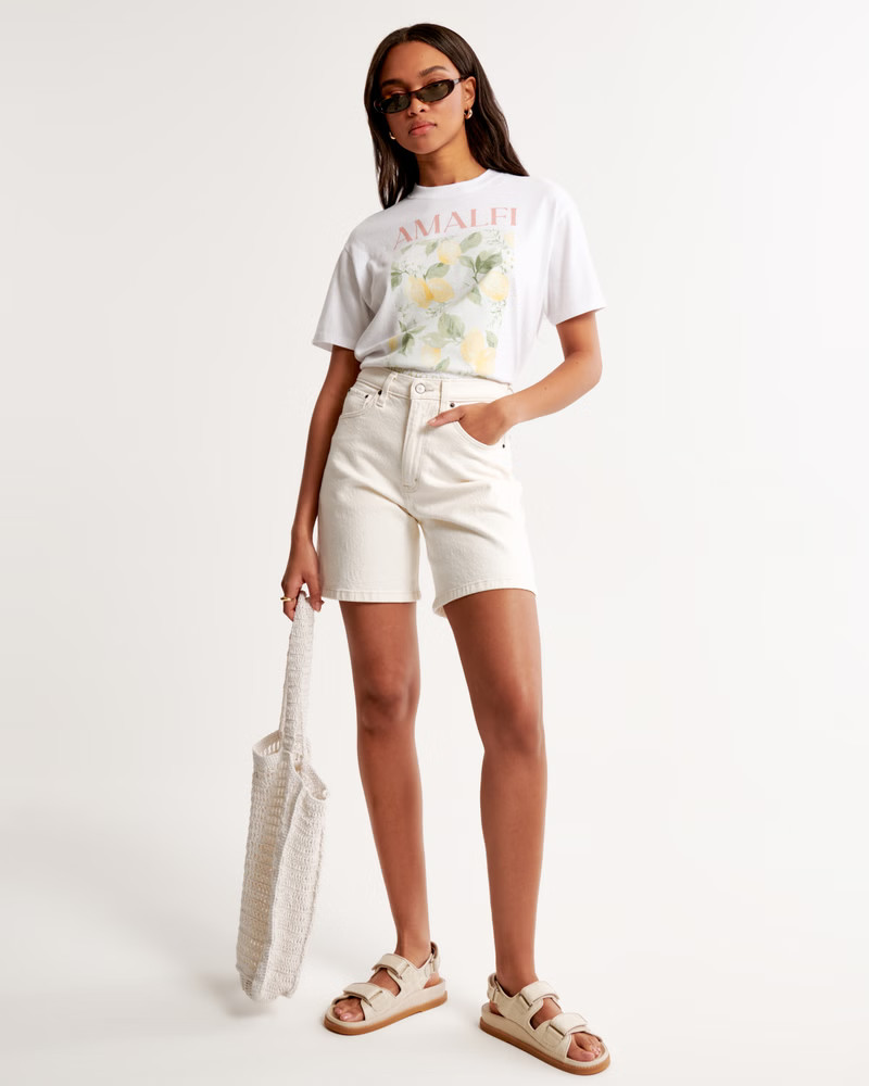 Oversized Boyfriend Amalfi Graphic Tee | Abercrombie & Fitch (US)