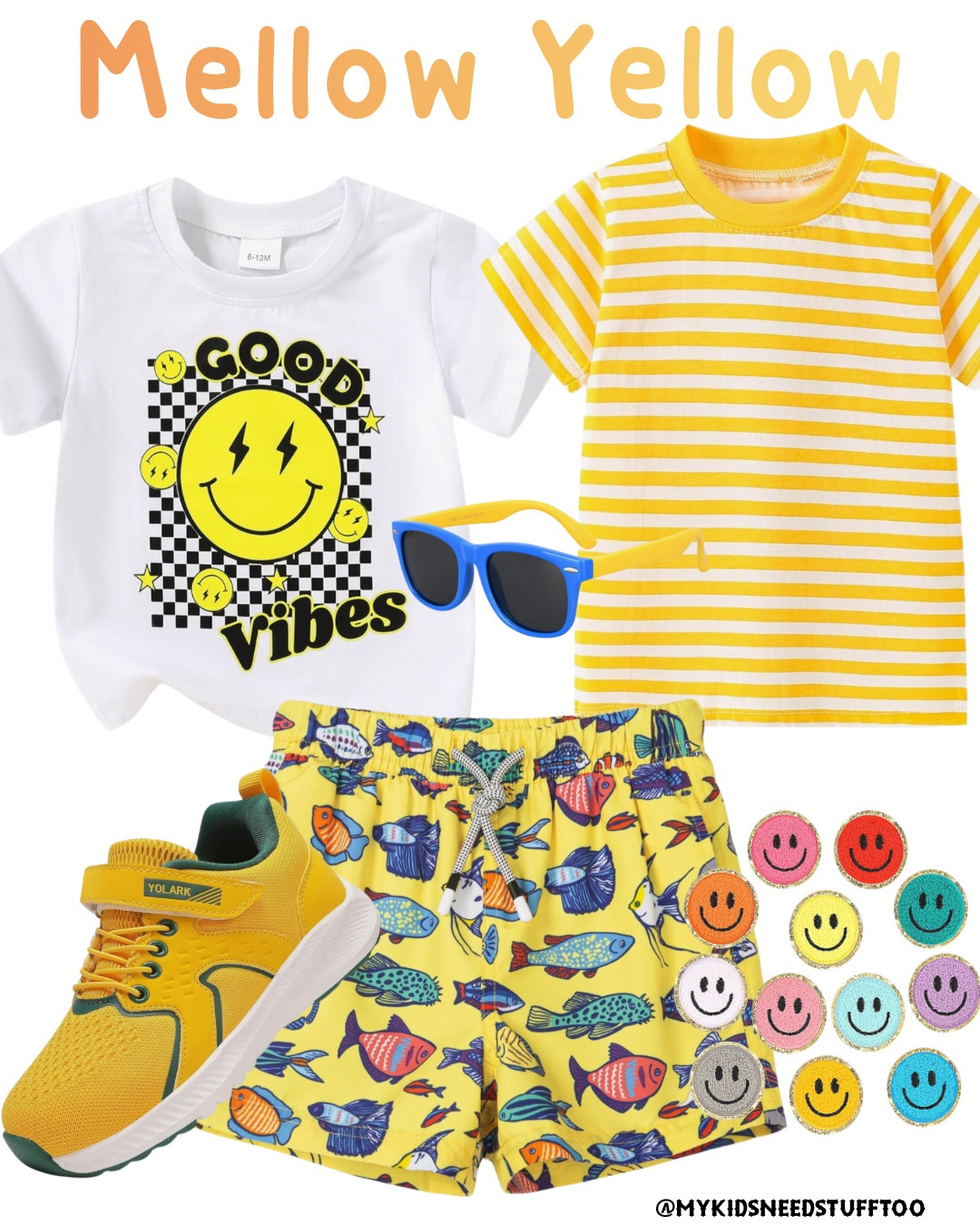 Boys yellow things.  Something about a boy in a smiley face seems so cute to mee

#LTKActive #LTKKids #LTKSeasonal