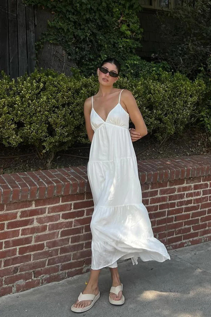 Freya White Maxi Dress | 12th Tribe