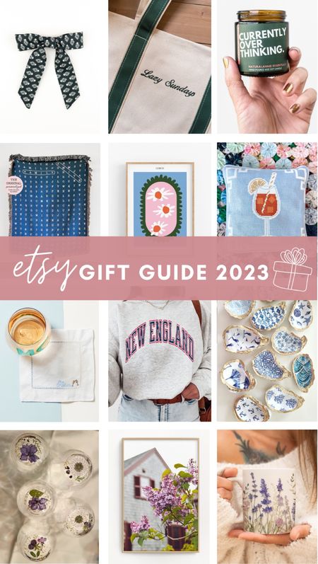 etsy gift guide 2023 pt. 2 ✨

grandmillennial gift ideas // handmade gifts // new england gifts // needlepoint gifts // monogrammed gifts // personalized gifts // #shopsmall 

#LTKGiftGuide #LTKHoliday #LTKCyberWeek