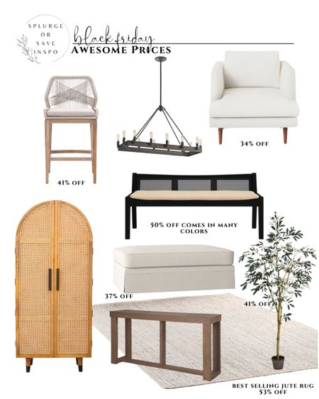Black Friday deals. Black Friday furniture. Olive tree faux. White accent chair. Rectangle chandelier. Dining room chandelier. Tall rattan cabinet. Arched cabinet. White jute rug. Console table. Wooden console table. Rustic console table. White ottoman. Upholstered ottoman. Black bench. 

#LTKsalealert #LTKfamily #LTKCyberweek