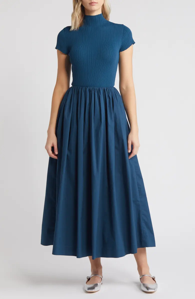 Lafayette Mixed Media Maxi Dress | Nordstrom