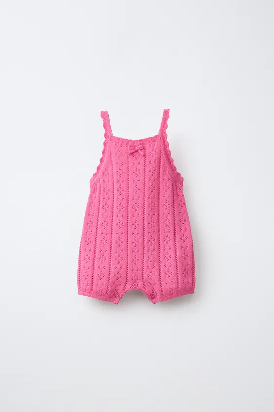 POINTELLE KNIT ROMPER | Zara Canada