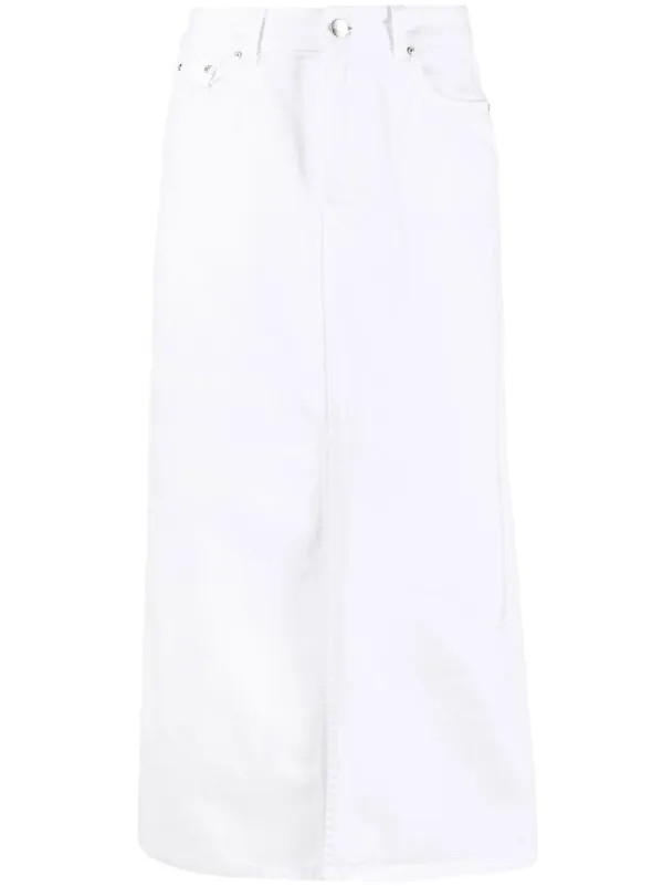 slit-detail denim maxi skirt | Farfetch Global