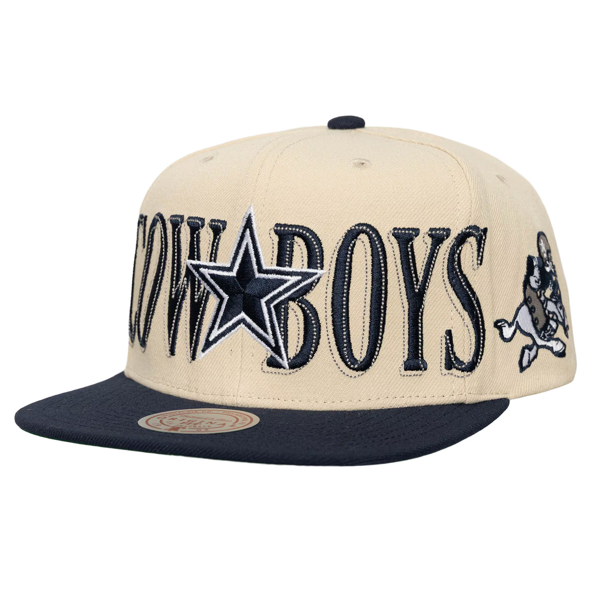 Men's Dallas Cowboys Mitchell & Ness Cream Across the Board Snapback Hat | NFL Shop