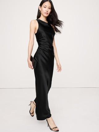 Silk Cowl-Neck Gown | Banana Republic (US)