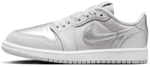 Jordan 1 Retro Low Silver Little Kids' Shoes (FQ5436-002, Neutral Grey/White/Metallic Silver) Size 11.5 | Amazon (US)