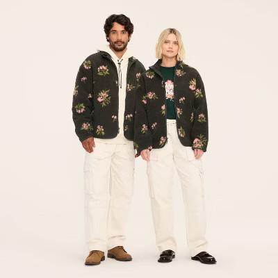 Adult Floral Zip-Up Fleece Jacket - Woolrich x Target Olive Green XXL | Target