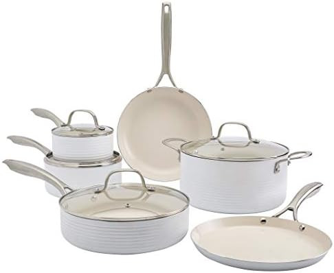 Denmark Tools for Cooks Monaco Cookware Collection Non-Stick Durable Aluminum Oven Safe, 10 Piece Mo | Amazon (US)