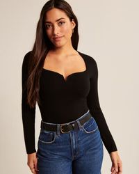 Sweetheart Slim Sweater Top | Abercrombie & Fitch (US)
