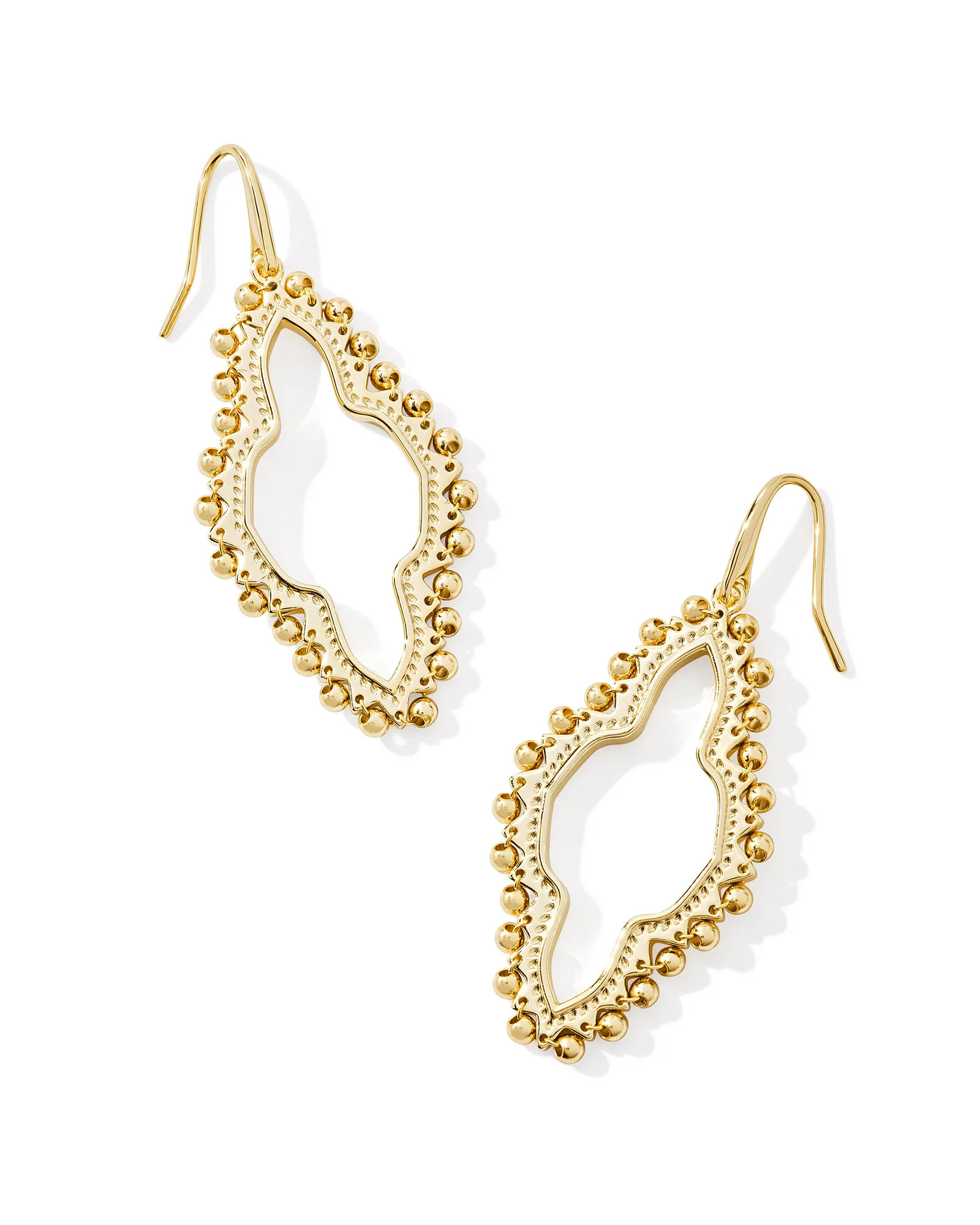 Abbie Beaded Open Frame Earrings in Gold | Kendra Scott