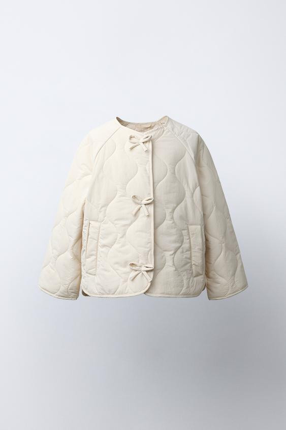 QUILTED BOW JACKET | Zara US