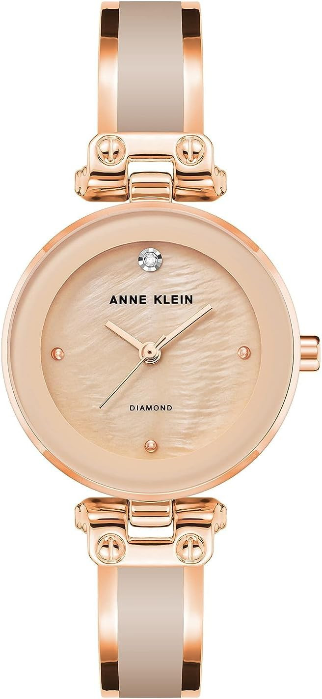 Anne Klein Women's Genuine Diamond Dial Bangle Watch | Amazon (US)