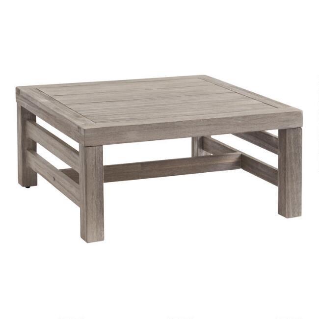Graywashed Acacia Marciana Outdoor Side Table | World Market
