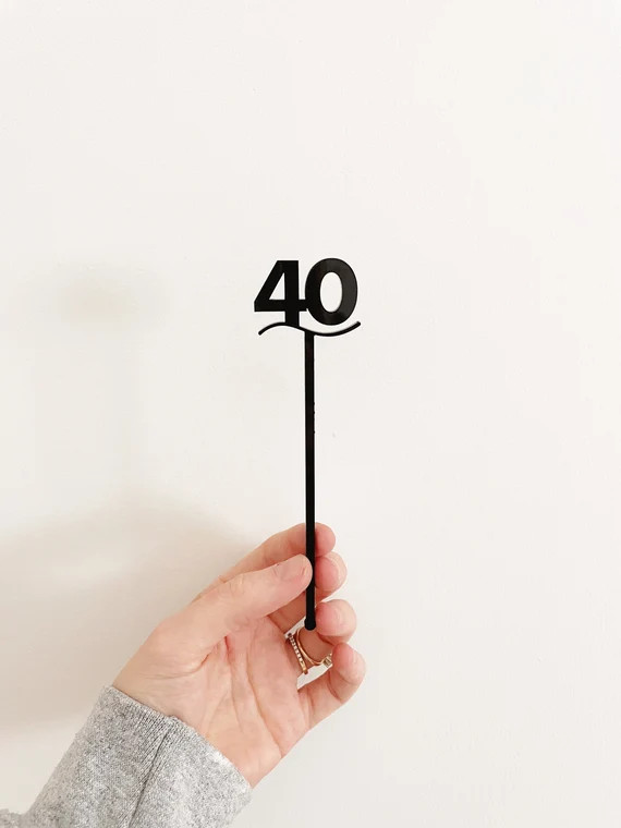 Birthday Drink Stirrers | Cocktail Stir Stick | Drink Stirrers | Birthday Decor | SET of 10 | CUS... | Etsy (US)