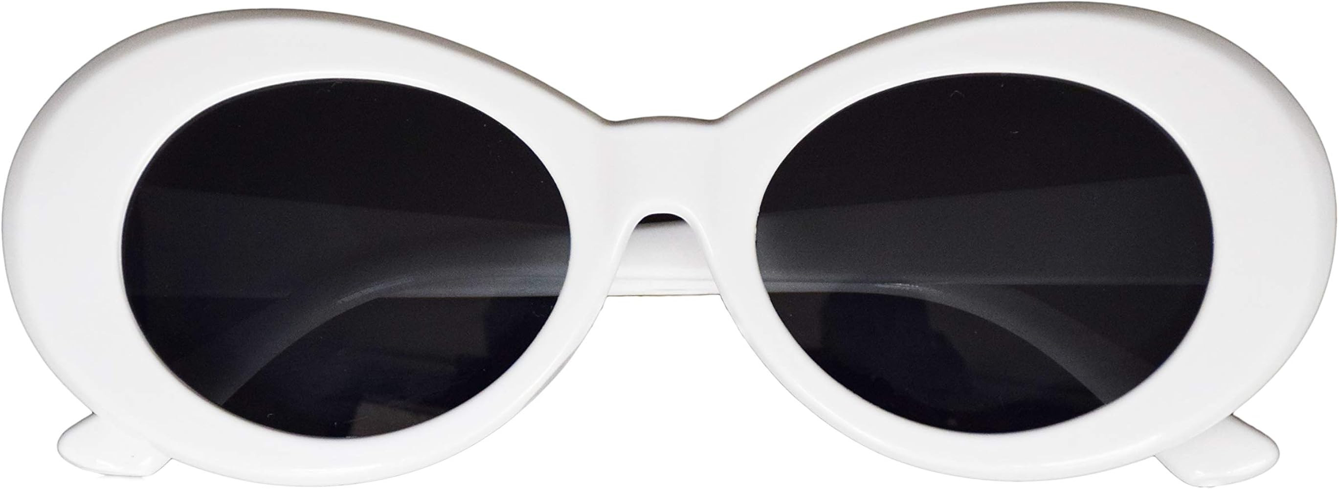 Bold Retro Oval Mod Thick Frame Sunglasses Round Lens Clout Glasses Goggles | Amazon (US)