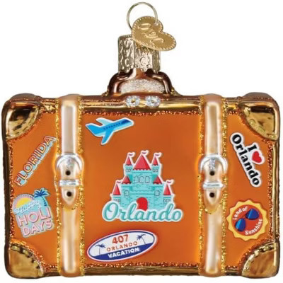 Old World Christmas Blown Glass Ornament for Christmas Tree, Orlando Suitcase | Target
