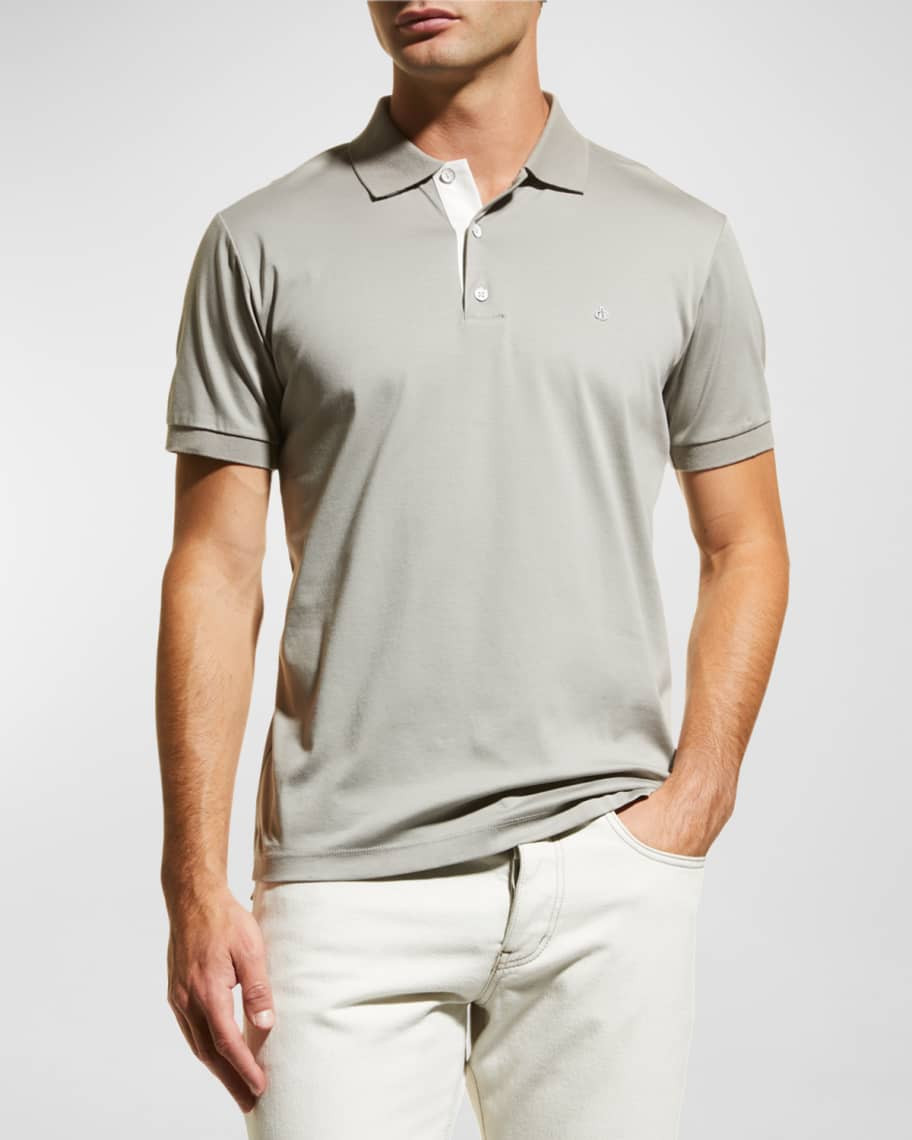 Rag & Bone Men's Interlock Knit Polo Shirt | Neiman Marcus