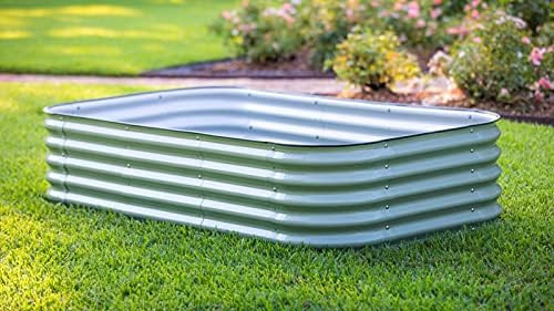 Vego Garden Aluzinc Raised Garden Bed Kits, 17" Tall 9 in 1 Modular Metal Raised Planter Bed for Veg | Amazon (US)