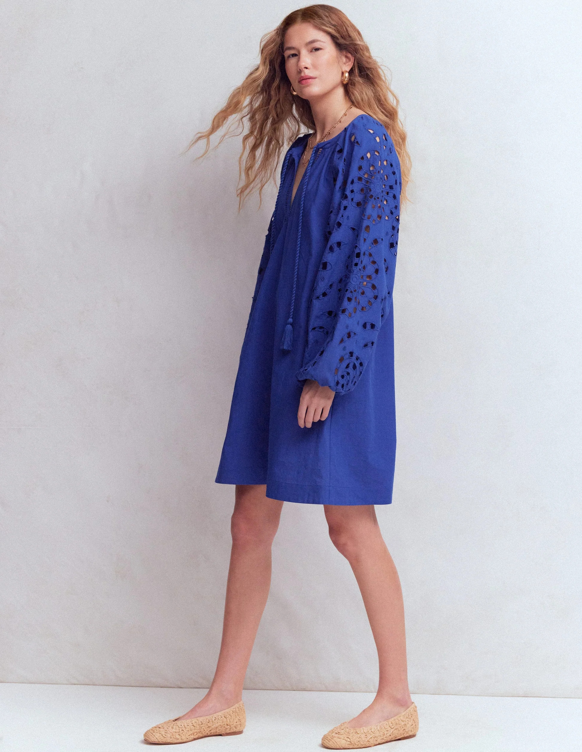 Embroidered Sleeve Kaftan-Blue Embroidery | Boden (US)