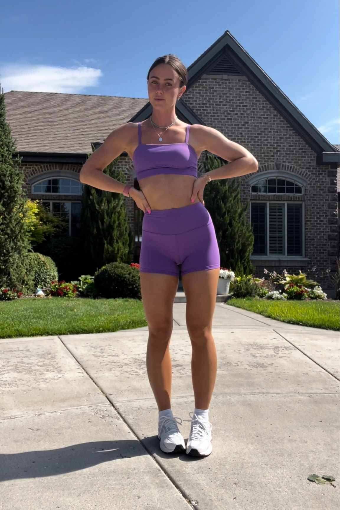 GYM FIT CHECK!!! BUT MAKE IT FROM AMAZON. idk if I will ever not be shocked when I order something from Amazon & it’s actually like way good quality??! Bra, shorts, & socks all from amazon. Linked the shoes for you too because they’re my favorite  

#LTKFitness