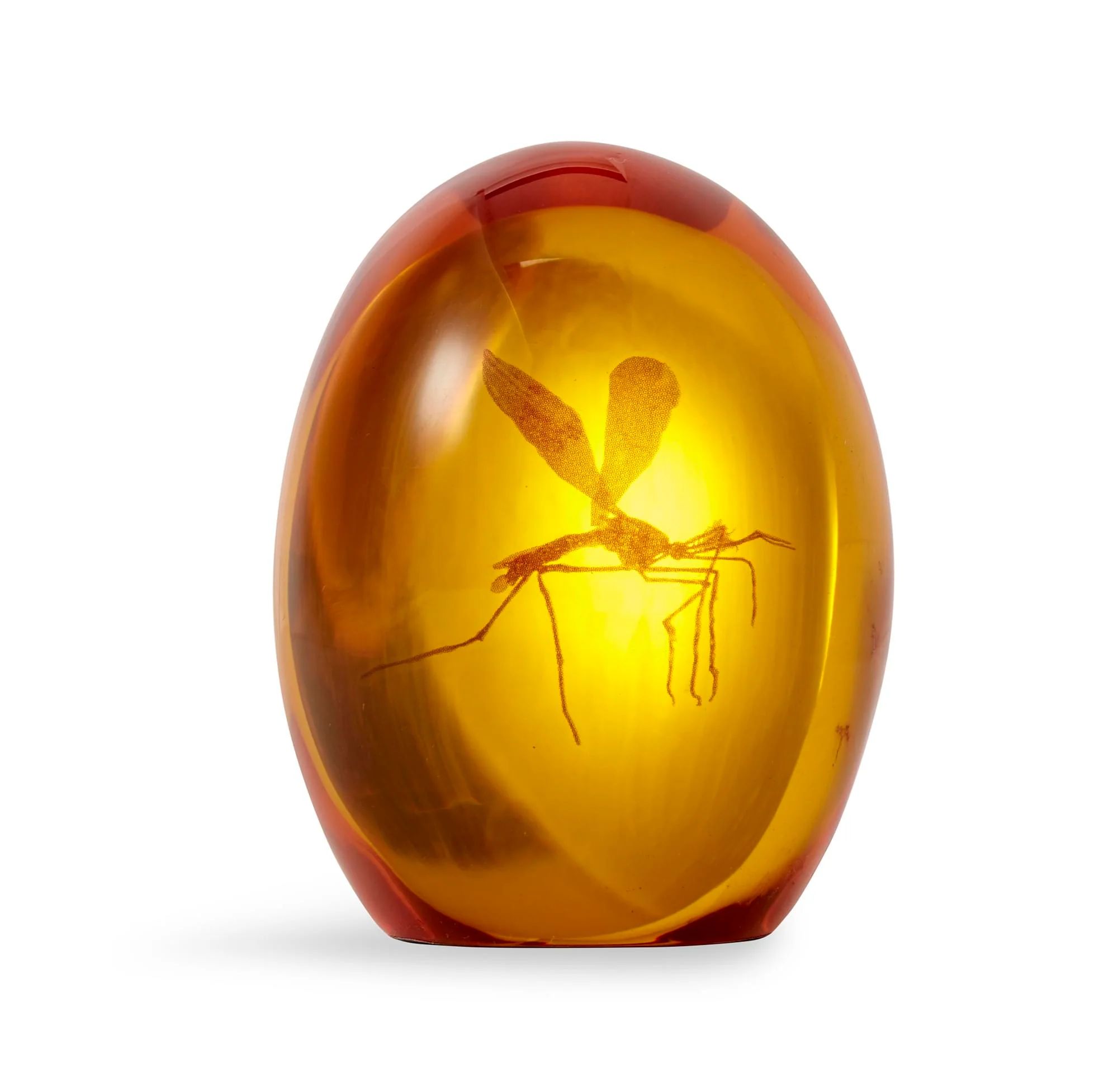Jurassic Park Mosquito In Amber Resin Paper Weight | Measures 3 Inches Tall | Toynk