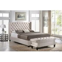 Baxton Studio Norwich Linen Modern Platform Bed , Multiple Sizes, Multiple Colors | Walmart (US)