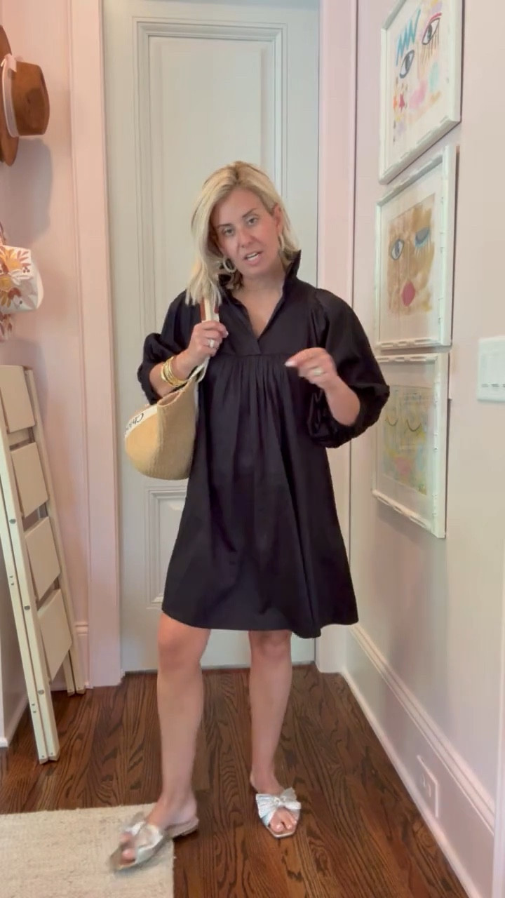 I call this one my little black dress and it’s such a yes! Such a classic closet staple you will wear over & over. I’m in xs & 8 sandal.  ￼
*Use my code MIXANDMATCH10 at Emily McCarthy 
*use Catherine20 at A+B

#LTKdayinmylife #LTKmomlife #LTKOver40