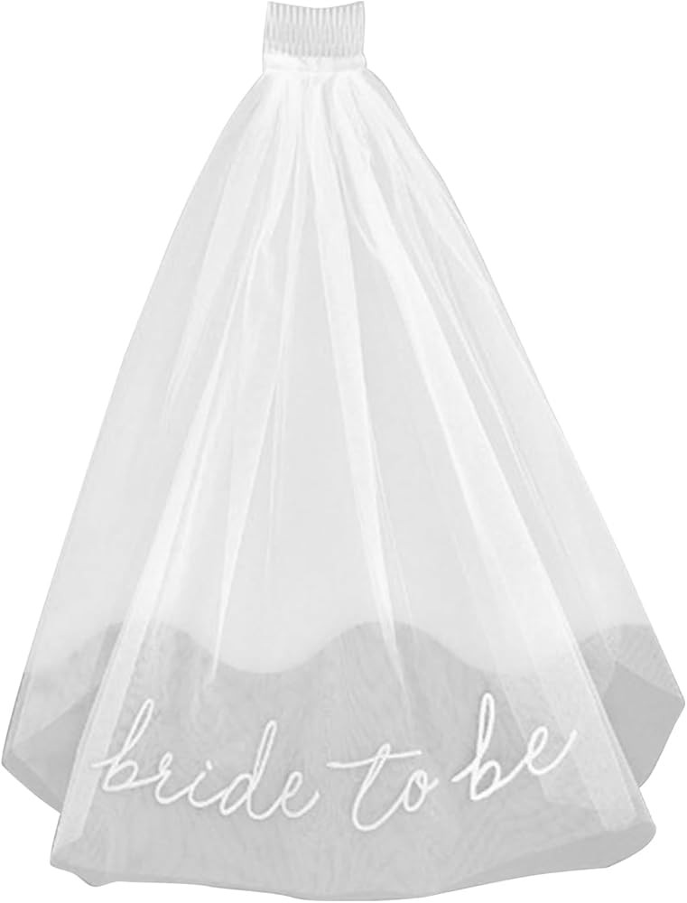 Bride To Be Veil,Bachelorette Party Veil for Brides,Bridal Veil Wedding Veil White Short Veils wi... | Amazon (US)