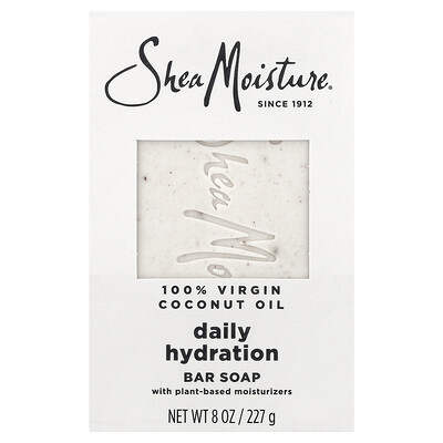 SheaMoisture, Daily Hydration Bar Soap, 100% Virgin Coconut Oil, 8 oz (227 g) | iHerb