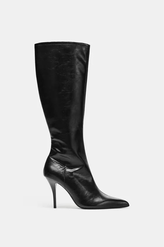 FITTED HIGH-HEEL BOOTS | Zara UK