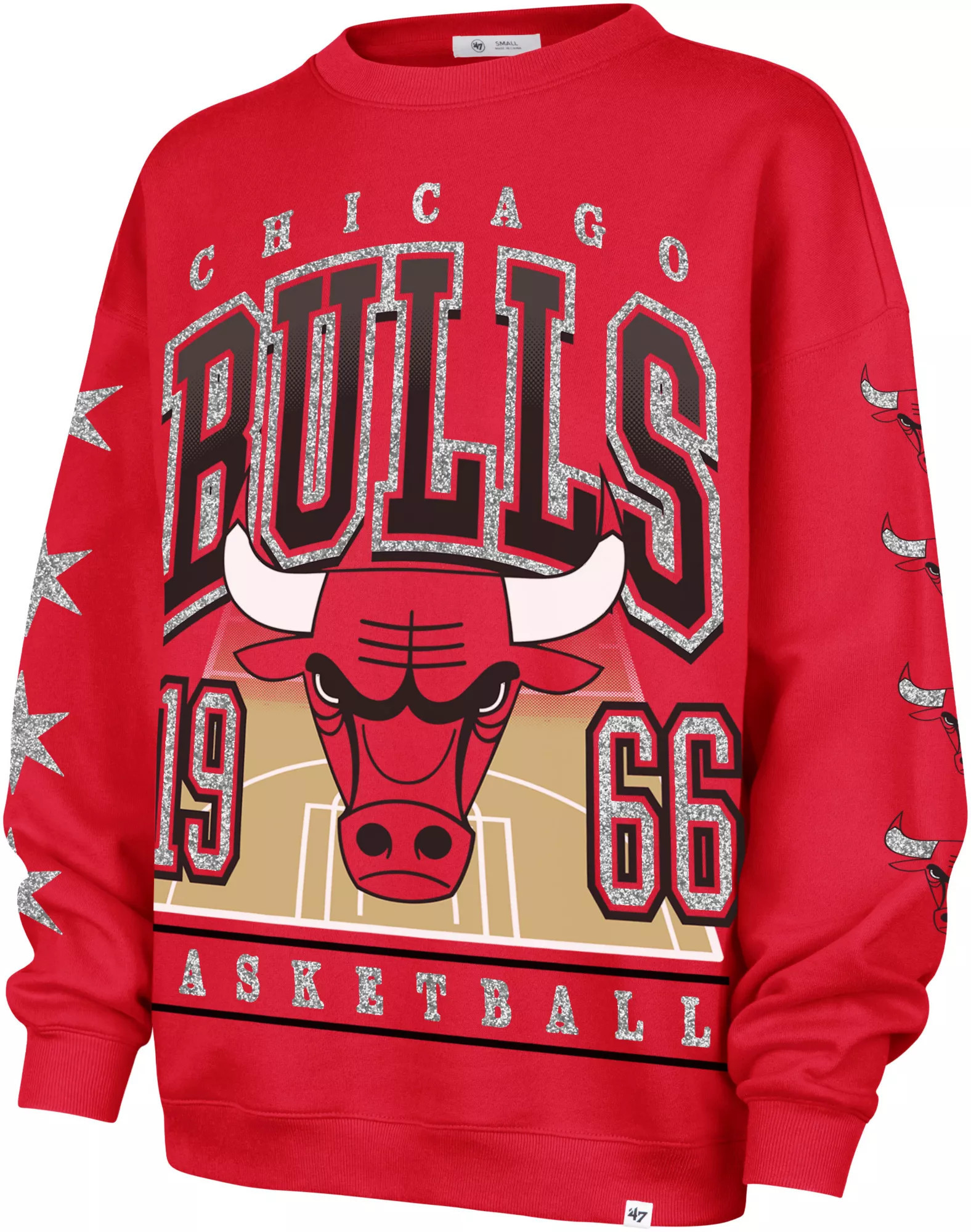 '47 Women's Chicago Bulls Red Go Big Oversized Crewneck Sweatshirt, Medium | DICK'S Sporting Goods