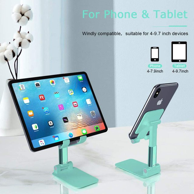 SKONYON Cell Phone Stand Angle Height Adjustable Cell Phone Stand for Desk Foldable Cell Phone Ho... | Walmart (US)