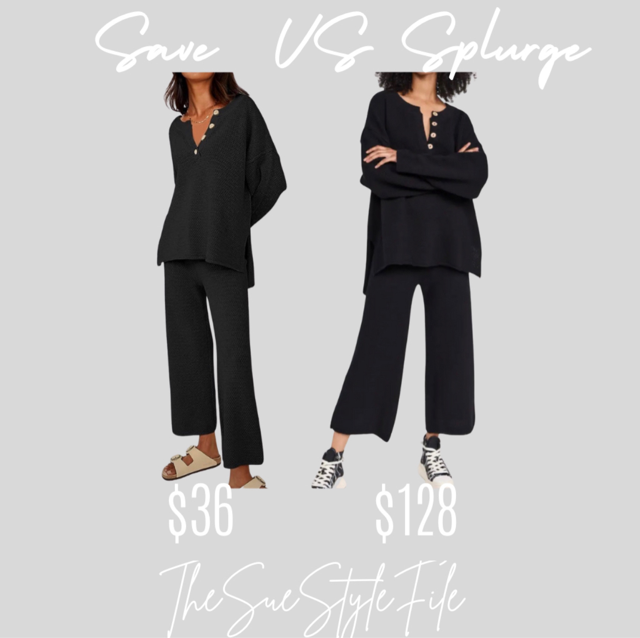 Free people save vs splurge. Looks for less. Loungewear. Fall fashion. 2 piece set. 

#LTKsalealert #LTKfindsunder50 #LTKSale