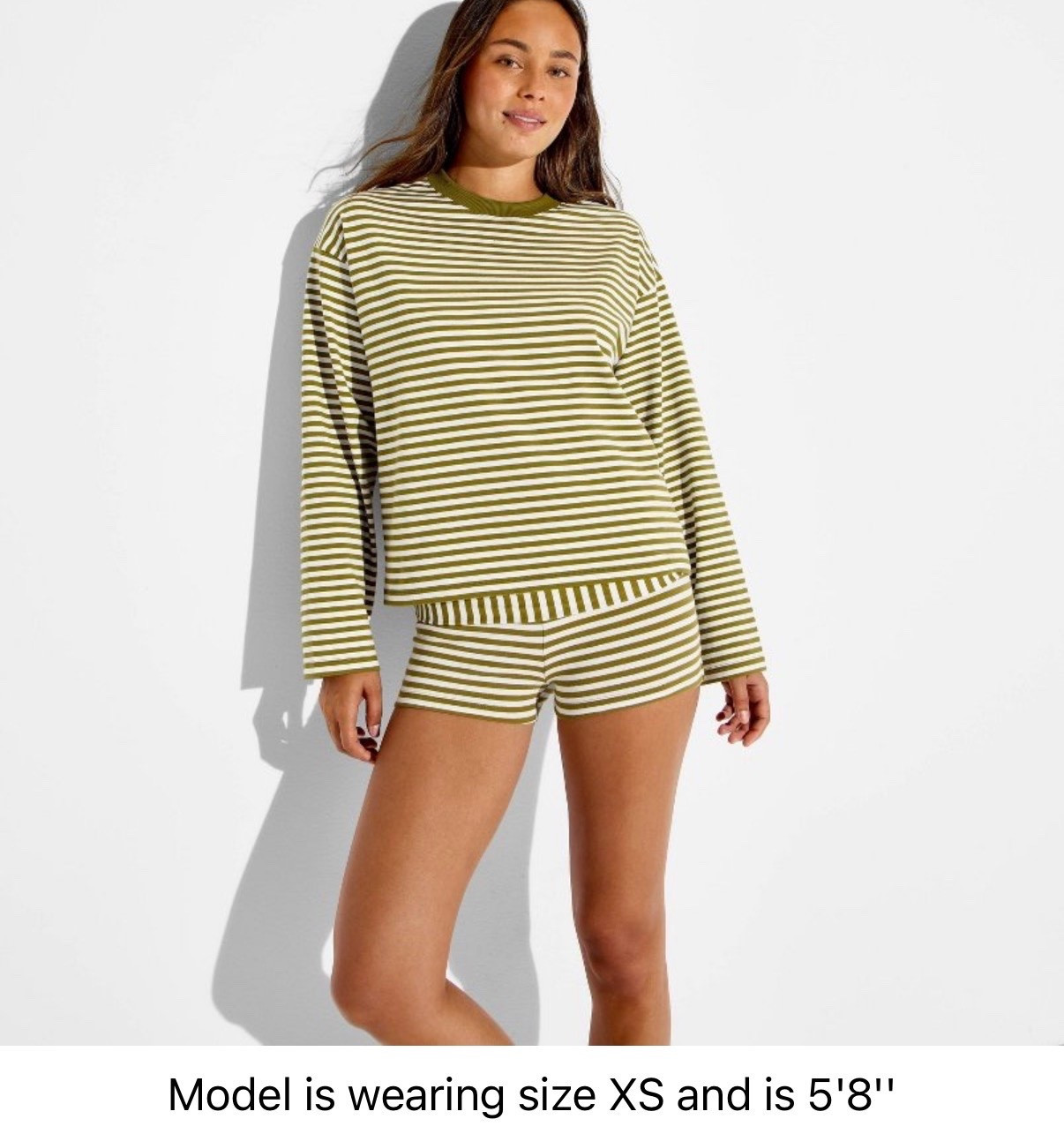 Women's Oversized Long Sleeve
Roundneck T-Shirt - Wild Fable™ Olive
Green Striped

Target daily drills lookalike 
Striped long sleeve top
Perfect fall clothes

#LTKgrwm #LTKootd #LTKdayinmylife