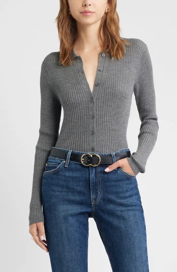 Collared Merino Wool Cardigan | Nordstrom