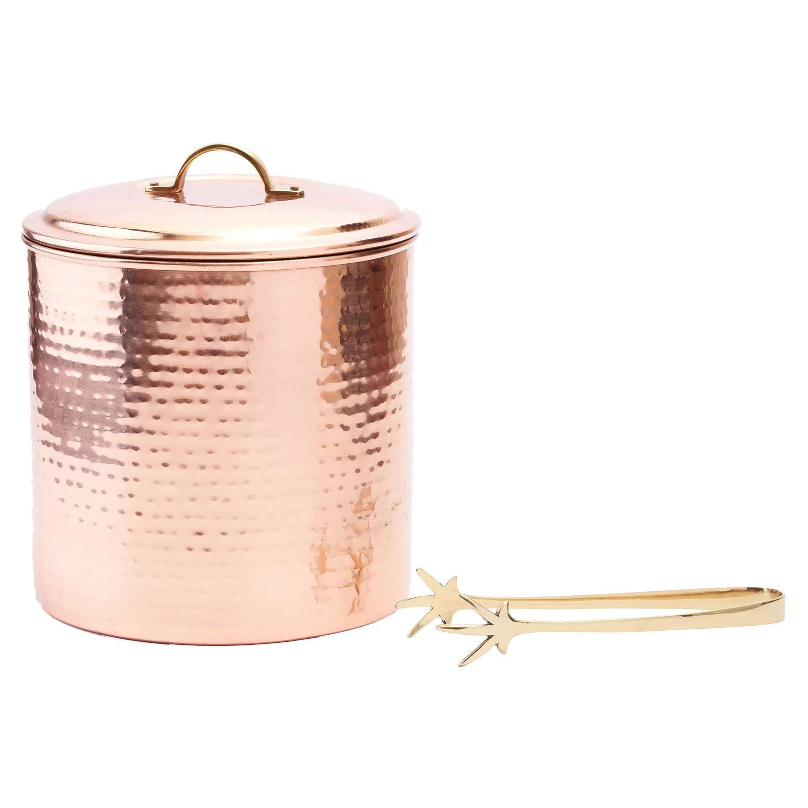Old Dutch Decor Hammered Copper Ice Bucket with Tongs - Walmart.com | Walmart (US)