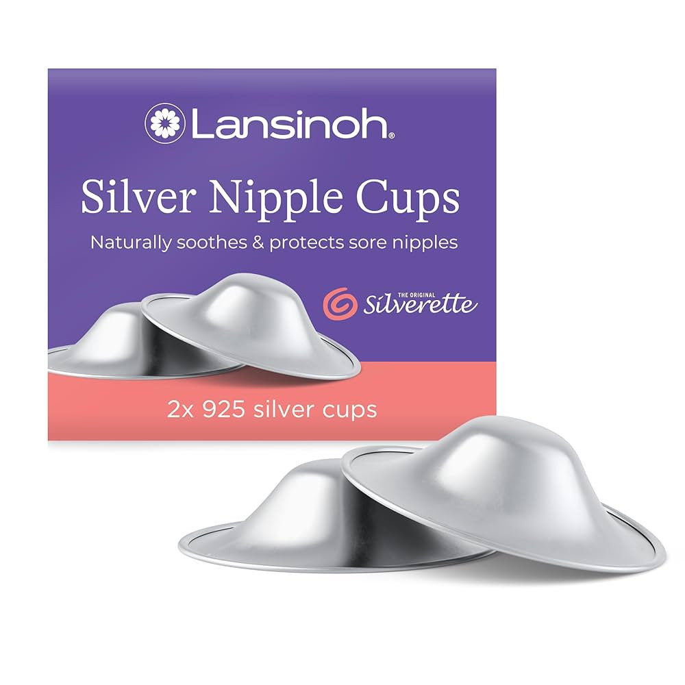 Lansinoh Silver Nipple Cups - 925 Sterling Nickel Free Silver Nipple Shields for Breastfeeding - ... | Amazon (UK)