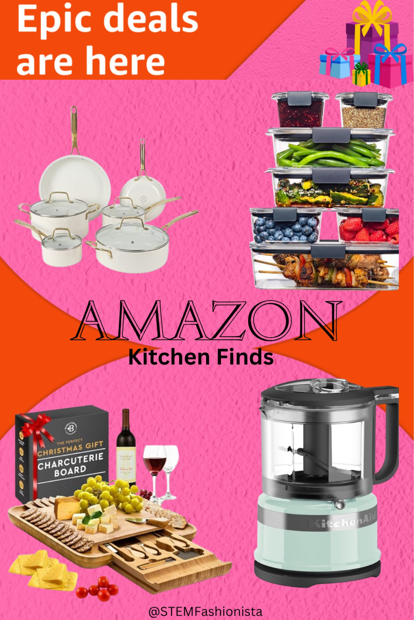 Hosting this holiday season will be a breeze with these amazing Amazon holiday deals! Say goodbye to messy food storage with sleek glass containers, impress your guests with elegant charcuterie boards, and cook up a storm with top-notch cookware. Your kitchen just got a major upgrade! 💫🎉 💋

#giftsforhome #holidayparty #kitchenapiance #hosting

#LTKsalealert #LTKhome #LTKHoliday