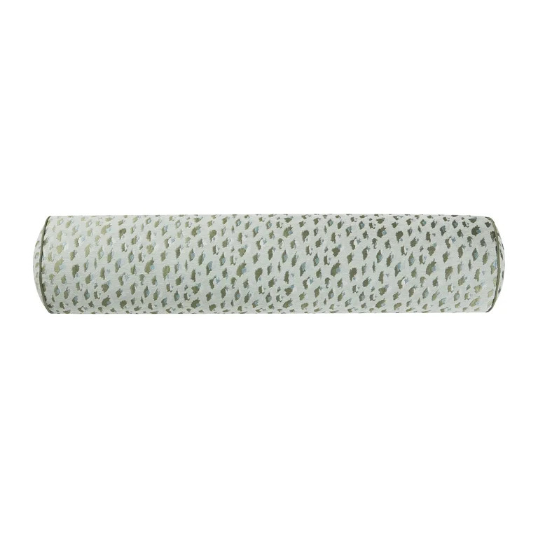 Home Decor Collection 8" x 36" Green Woven Leopard Bolster Decorative Pillow | Walmart (US)