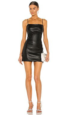 Bardot Anabelle Vegan Leather Dress in Black from Revolve.com | Revolve Clothing (Global)